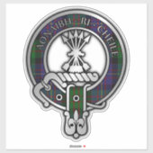 Clan Cameron Erracht Tartan Wappen Sticker (Blatt)