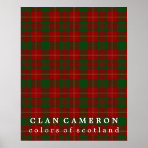 Clan-Cameron-Farben von SchottlandTartan Poster