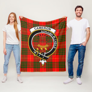 Clan Cameron Modern Tartan Kariert Fleecedecke