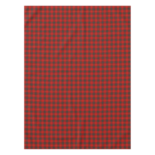 Clan Cameron Red and Forest Green Scottish Tartan Tischdecke (Vorderseite)