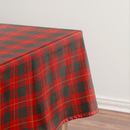 Clan Cameron Red and Forest Green Scottish Tartan Tischdecke