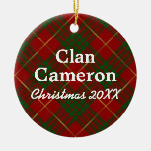 Clan Cameron Scottish Tartan Keramikornament