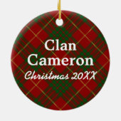 Clan Cameron Scottish Tartan Keramikornament (Hinten)