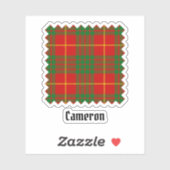 Clan Cameron Tartan Aufkleber (Blatt)