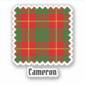 Clan Cameron Tartan Aufkleber (Vorderseite)
