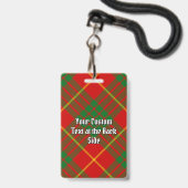 Clan Cameron Tartan Ausweis (Rückseite mit Lanyard)