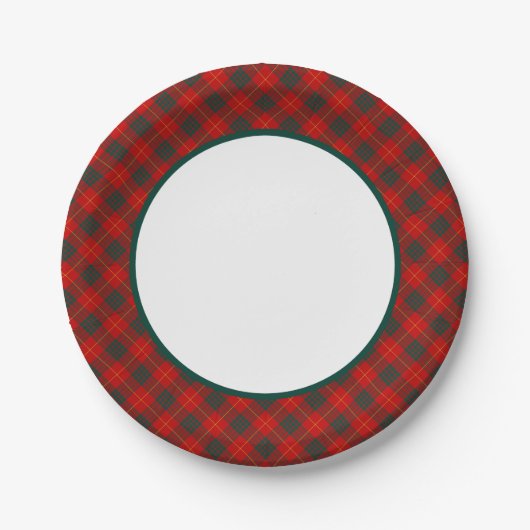 Clan Cameron Tartan Border Pappteller (Vorderseite)