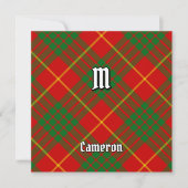 Clan Cameron Tartan Einladung (Vorderseite)