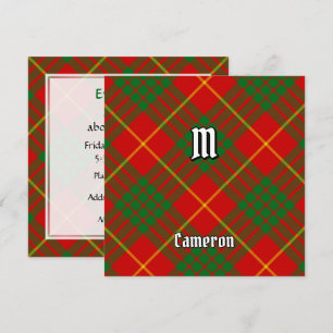 Clan Cameron Tartan Einladung