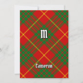 Clan Cameron Tartan Einladung (Vorderseite)