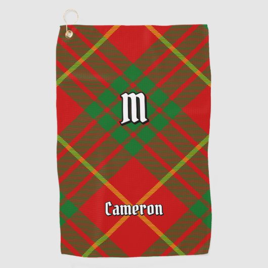 Clan Cameron Tartan Golfhandtuch (Vorderseite)