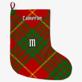 Clan Cameron Tartan Großer Weihnachtsstrumpf (Vorderseite)