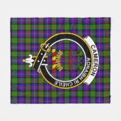 Clan Cameron Tartan Kariert Fleecedecke (Vorderseite (Horizontal))