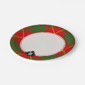 Clan Cameron Tartan Pappteller (Schrägansicht)