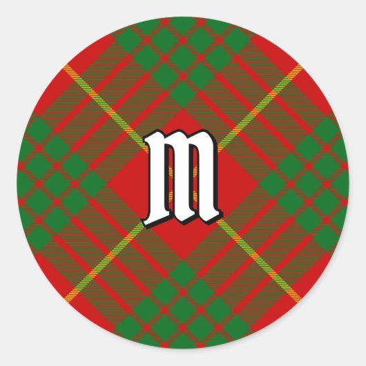 Clan Cameron Tartan Runder Aufkleber (Vorderseite)