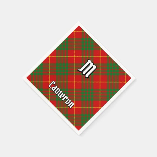 Clan Cameron Tartan Serviette (Ecke)