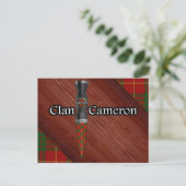 Clan Cameron Tartan Sgian Dubh Blade Postkarte (Stehend Vorderseite)