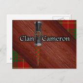 Clan Cameron Tartan Sgian Dubh Blade Postkarte (Vorne/Hinten)
