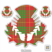 Clan Cameron Tartan Thistle Aufkleber (Vorderseite)