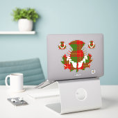 Clan Cameron Tartan Thistle Aufkleber (Laptop auf Schreibtisch)