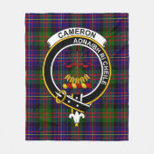 Clan Cameron von Erracht Moderner Tartan Kariert Fleecedecke (Vorderseite)