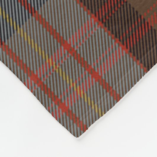 Clan Cameron von Erracht Weathered Tartan Kariert Fleecedecke (Ecke)