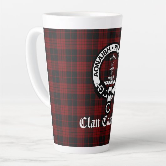 Clan Cameron Wappen Abzeichen & Tartan Milchtasse (Linke Ecke)