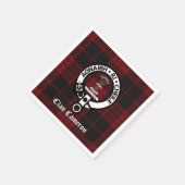 Clan Cameron Wappen Abzeichen und Tartan Serviette (Ecke)