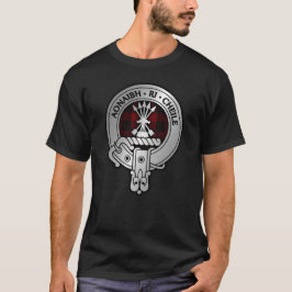 Clan Cameron Wappen & Red & Black Tartan T-Shirt