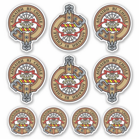 Clan Cameron Wappen Sticker Set (Vorderseite)