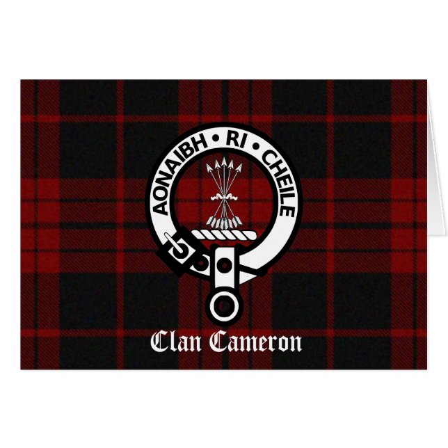 Clan Cameron Wappen & Tartan (Vorderseite (Horizontal))