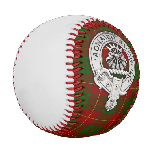 Clan Cameron Wappen & Tartan Baseball (Schrägansicht)