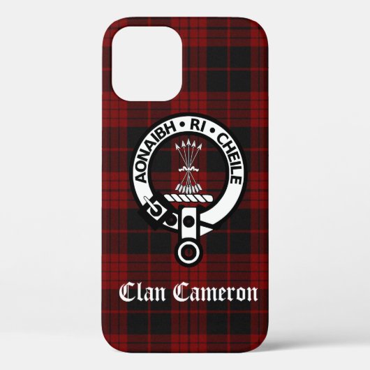 Clan Cameron Wappen & Tartan Case-Mate iPhone Hülle (Rückseite)
