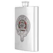 Clan Cameron Wappen & Tartan Flachmann (Links)