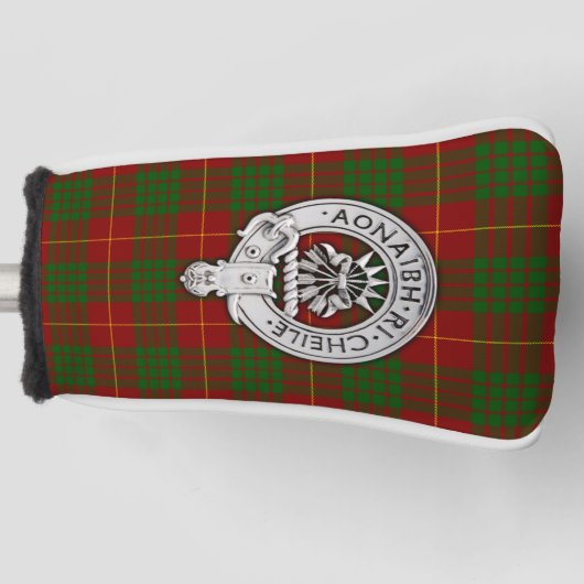 Clan Cameron Wappen & Tartan Golf Headcover (Vorderseite)