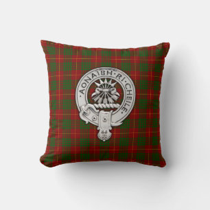 Clan Cameron Wappen & Tartan Kissen