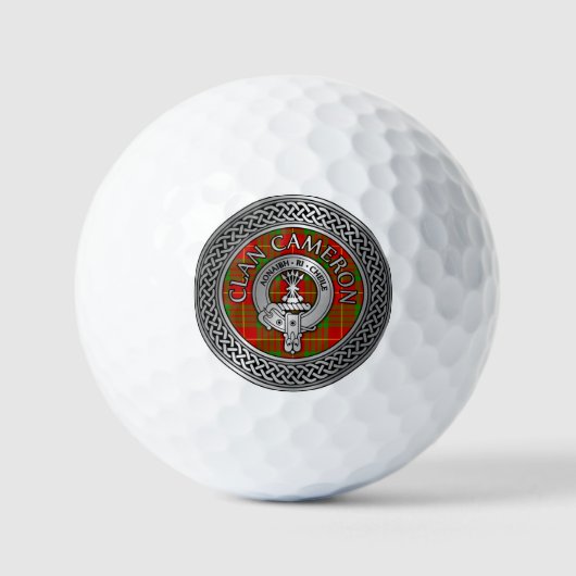 Clan Cameron Wappen & Tartan Knot Golf Balls Golfball (Vorderseite)