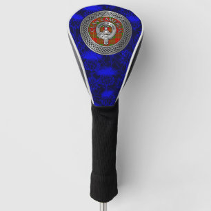 Clan Cameron Wappen & Tartan Knot on Thistle Golf Headcover