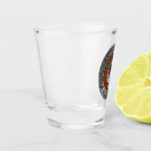 Clan Cameron Wappen & Tartan Knot Shot Glass Schnapsglas (Links)