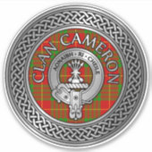 Clan Cameron Wappen & Tartan Knot Sticker (Vorderseite)