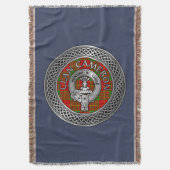 Clan Cameron Wappen & Tartan Knot Throw Blanket Decke (Vorderseite Vertikal)