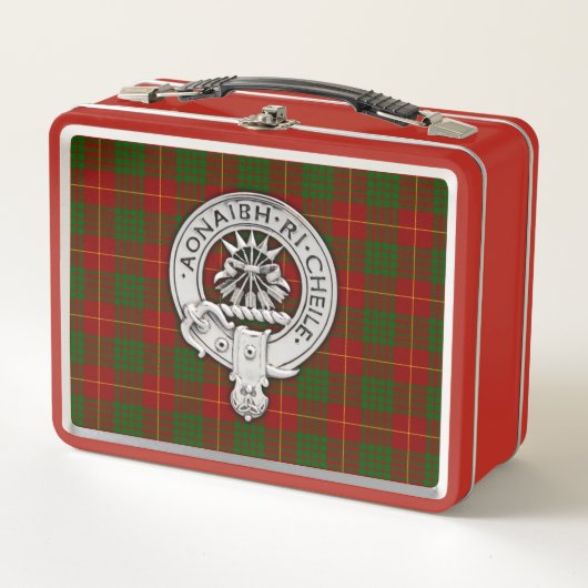 Clan Cameron Wappen & Tartan Metall Brotdose (Vorderseite)
