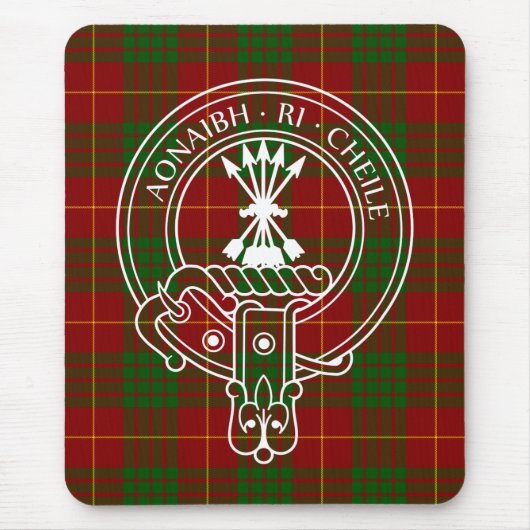 Clan Cameron Wappen & Tartan Mousepad (Vorne)