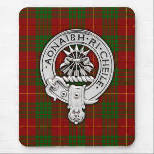 Clan Cameron Wappen & Tartan Mousepad