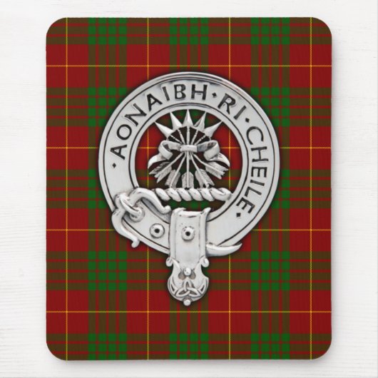 Clan Cameron Wappen & Tartan Mousepad (Vorne)