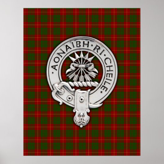 Clan Cameron Wappen & Tartan Poster (Vorne)