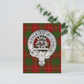Clan Cameron Wappen & Tartan Postkarte (Stehend Vorderseite)