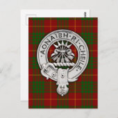 Clan Cameron Wappen & Tartan Postkarte (Vorne/Hinten)