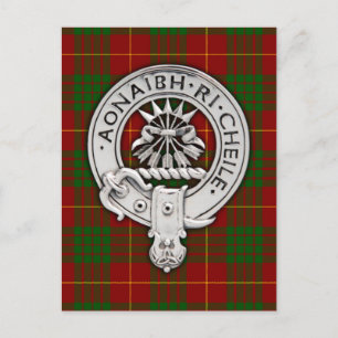 Clan Cameron Wappen & Tartan Postkarte