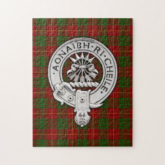 Clan Cameron Wappen & Tartan Puzzle (Vertikal)